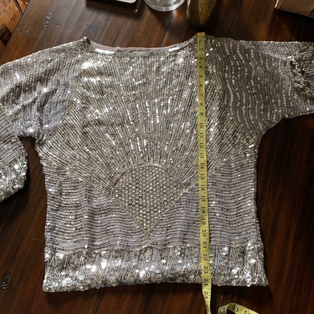 Vintage Judith Ann Creations Sparkly Hand-Sequined Top - Picture 7 of 8